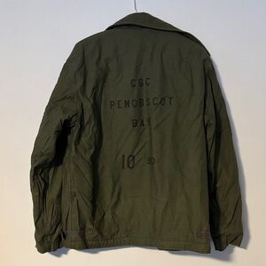 Vintage US Navy Penobscot Bay Olive Green Men's Jacket Sz. XL